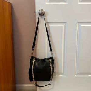 Michael Kors Black Shoulder Bag with Gold Chain